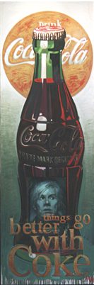 Warhol and Coke, oil on canvas 72inX24in