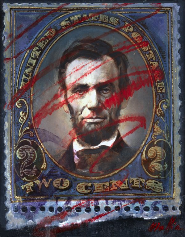 Lincoln, oil on canvas 20inX16in